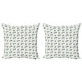 thumbnail image 1 of Ambesonne Funny Throw Pillow Cover 2 Pack, Funky Monsters and Creatures, 16", Multicolor, 1 of 2