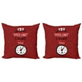 thumbnail image 1 of Ambesonne Funny Throw Pillow Cover 2 Pack, Hilarious Speed Limit Words, 16", Ruby Grey, 1 of 2