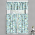 thumbnail image 1 of Ambesonne Funny Valance & Curtain, Penguin Snowman Ice Floe, 55"x45", Multicolor, 1 of 6