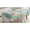 thumbnail image 1 of Ambesonne Funny Words Tablecloth Rectangular Table Cover, Flowers Wisdom Life, 60"x84", Multicolor, 1 of 4