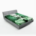 thumbnail image 1 of Ambesonne Futuristic Fitted Sheet, Robot Girl in Glass, Full Size, Green Green, 1 of 2