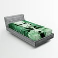 thumbnail image 1 of Ambesonne Futuristic Fitted Sheet, Robot Girl in Glass, Twin XL Size, Green Green, 1 of 2