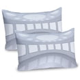 thumbnail image 1 of Ambesonne Futuristic Pillow Sham 2 Pack, Picture Gallery 3D, 30"x20", White Coconut, 1 of 3