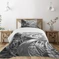 thumbnail image 1 of Ambesonne Futuristic Quilted Bedspread Set 2 Pcs, Technologic Pattern, Twin Size, Grey and Pale Grey, 1 of 5