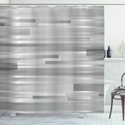 Ambesonne Futuristic Shower Curtain, Striped Web Forms, 69"Wx70"L, Grey Grey