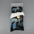 thumbnail image 1 of Ambesonne Galaxy Bedding Set 3 Pcs, Solar System Sun Planets, Twin, Black Grey, 1 of 3