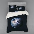 thumbnail image 1 of Ambesonne Galaxy Bedding Set 4 Pcs, Planet Outer Space Scene, Queen, Dark Blue Grey, 1 of 2