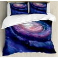 thumbnail image 1 of Ambesonne Galaxy Duvet Cover Sets, Nebula in Outer Space, 2-Queen, Mauve Blue, 1 of 6