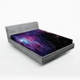 thumbnail image 1 of Ambesonne Galaxy Fitted Sheet 2 Pcs Set, Mother Nebula View, Queen, Purple Black Blue, 1 of 3
