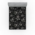 thumbnail image 1 of Ambesonne Galaxy Fitted Sheet, Astro Art Roses Space Print, California King, Dark Sepia and Charcoal Grey, 1 of 5