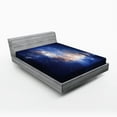 thumbnail image 1 of Ambesonne Galaxy Fitted Sheet, Immense Space Hole View, Queen Size, Navy Blue, 1 of 2