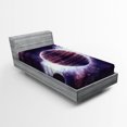 thumbnail image 1 of Ambesonne Galaxy Fitted Sheet, Outer Space Planets Mars, Twin Size, Mauve Purple, 1 of 2