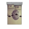 thumbnail image 1 of Ambesonne Galaxy Fitted Sheet & Pillow Sham Set, Fiction Space Warfare, Full, Brown Grey, 1 of 2