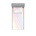 thumbnail image 1 of Ambesonne Galaxy Fitted Sheet & Pillow Sham Set, Stars in Rainbow Colors, Twinxl, Pink Multicolor, 1 of 3