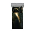 thumbnail image 1 of Ambesonne Galaxy Fitted Sheet & Pillow Sham Set, Sun Rising Above Earth, Twinxl, Black, 1 of 2