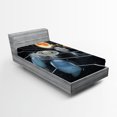 thumbnail image 1 of Ambesonne Galaxy Fitted Sheet, Solar System Sun Planets, Twin XL Size, Black Grey, 1 of 3