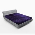 thumbnail image 1 of Ambesonne Galaxy Fitted Sheet, Starway View, Queen Size, Black Navy Blue, 1 of 3