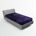 thumbnail image 1 of Ambesonne Galaxy Fitted Sheet, Starway View, Twin Size, Black Navy Blue, 1 of 3
