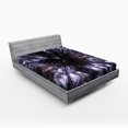 thumbnail image 1 of Ambesonne Galaxy Fitted Sheet, Universe Space Travel, Full Size, Violet Black White, 1 of 3