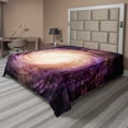 thumbnail image 1 of Ambesonne Galaxy Flat Sheet, Alluring Space Hole, Full Size, Black Pink Beige, 1 of 1