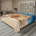 thumbnail image 1 of Ambesonne Galaxy Flat Sheet, Empty Tunisia Film Set, King Size, Brown Blue, 1 of 1