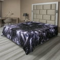 thumbnail image 1 of Ambesonne Galaxy Flat Sheet, Universe Space Travel, King Size, Violet Black White, 1 of 1