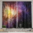 thumbnail image 1 of Ambesonne Galaxy Kitchen Curtains, Outer Space Nebula View, 55"x45", Black Purple Yellow, 1 of 1
