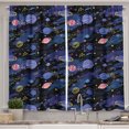 thumbnail image 1 of Ambesonne Galaxy Kitchen Curtains, Outer Space Planets Cosmic, 55"x45", Dark Blue Pink, 1 of 1