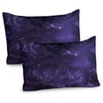 thumbnail image 1 of Ambesonne Galaxy Pillow Sham 2 Pack, Starway View, 30"x20", Black Navy Blue, 1 of 3