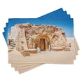 thumbnail image 1 of Ambesonne Galaxy Place Mats Set of 4, Empty Tunisia Film Set, Standard Size, Brown Blue, 1 of 6