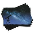 thumbnail image 1 of Ambesonne Galaxy Place Mats Set of 4, Milky Way Nİght Galaxy, Standard Size, Dark Blue Black, 1 of 6