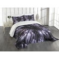 thumbnail image 1 of Ambesonne Galaxy Quilted Bedspread Set 3 Pcs, Universe Space Travel, Queen Size, Violet Black White, 1 of 5