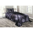 thumbnail image 1 of Ambesonne Galaxy Quilted Coverlet 2 Pcs, Universe Space Travel, Twin Size, Violet Black White, 1 of 2