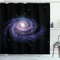 thumbnail image 1 of Ambesonne Galaxy Shower Curtain, Celestial Galaxy Dust, 69"Wx75"L, Black Purple, 1 of 5