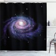 thumbnail image 1 of Ambesonne Galaxy Shower Curtain, Celestial Galaxy Dust, 69"Wx84"L, Black Purple, 1 of 5