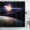thumbnail image 1 of Ambesonne Galaxy Shower Curtain, Massive Planets Cosmo, 69"Wx75"L, Black Blue, 1 of 3
