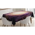 thumbnail image 1 of Ambesonne Galaxy Tablecloth Rectangular Table Cover, Alluring Space Hole, 52"x70", Black Pink Beige, 1 of 4