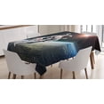 thumbnail image 1 of Ambesonne Galaxy Tablecloth Rectangular Table Cover, Astronaut with Sun Beams, 60"x90", Orange Grey, 1 of 4