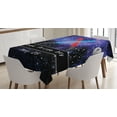 thumbnail image 1 of Ambesonne Galaxy Tablecloth Rectangular Table Cover, Geek Nerd Pride Day, 60"x90", Blue Black and Red, 1 of 4