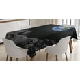thumbnail image 1 of Ambesonne Galaxy Tablecloth Rectangular Table Cover, Moon Mars Planet Earth, 52"x70", Blue Black Grey, 1 of 4