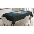 thumbnail image 1 of Ambesonne Galaxy Tablecloth Rectangular Table Cover, Mysterious Space Road, 52"x70", Blue Yellow Black, 1 of 4
