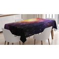 thumbnail image 1 of Ambesonne Galaxy Tablecloth Rectangular Table Cover, Outer Space Nebula View, 60"x84", Black Purple Yellow, 1 of 4