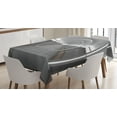 thumbnail image 1 of Ambesonne Galaxy Tablecloth Rectangular Table Cover, Oval Alien Life Cosmos, 60"x84", Grey, 1 of 4