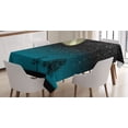 thumbnail image 1 of Ambesonne Galaxy Tablecloth Rectangular Table Cover, Shooting Stars at Night, 60"x90", Petrol Blue and Teal, 1 of 4