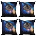 thumbnail image 1 of Ambesonne Galaxy Throw Pillow Cover 4 Pack, Third Eye Milky Way, 16", Multicolor, 1 of 7