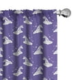 thumbnail image 1 of Ambesonne Galaxy Unicorn Curtains, Constellations Horse, Pair of 28"x95", Blue Violet White, 1 of 3