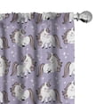 thumbnail image 1 of Ambesonne Galaxy Unicorn Curtains, Little Pony Horse, Pair of 28"x95", Pale Lavender White Rose, 1 of 4