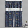 thumbnail image 1 of Ambesonne Galaxy Valance & Curtain, Hand-Drawn Sun Stars Art, 55"x24", Dark Yellow and Violet Blue, 1 of 7
