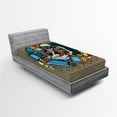 thumbnail image 1 of Ambesonne Gamer Fitted Sheet 2 Pcs Set, Skeleton in Virtual Reality, Twin, Multicolor, 1 of 3