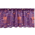thumbnail image 1 of Ambesonne Gaming Window Valance, Game Items Illustration Art, 54" X 12", Purple Burnt Sienna, 1 of 3